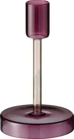 ELEONORA Stick candle holder red H15cm - Bordeaux / H: 15.0 cm