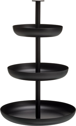 NIKLAS Etagere - Schwarz matt / H: 31.5 cm