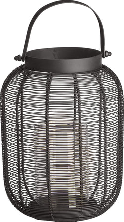 DOMI lantern metal black 22x28cm - Schwarz / H: 28.0 cm