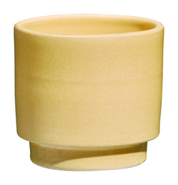 SU AMAYA vaso giallo 14x13cm - Giallo chiaro / A: 14.0 cm