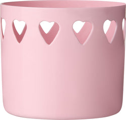 SE-ZIGERLI Tealight heart pink - Rosa / H: 4.5 cm