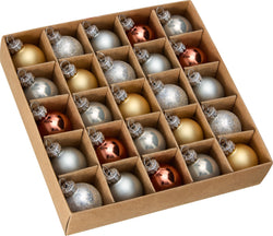 Set de boules 25 p. - Or / D: 3.0 cm