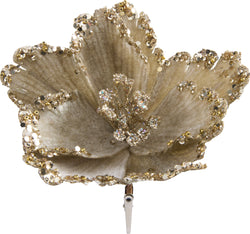 NOEMI Clip fiore - Grigio / L: 15.0 cm x P: 13.0 cm