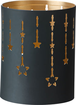 LANI Windlicht - Schwarz / B: 8.0 cm x H: 10.0 cm