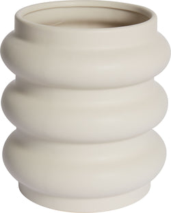NOLA Vaso - Beige / L: 18.2 cm x P: 18.2 cm x A: 19.6 cm