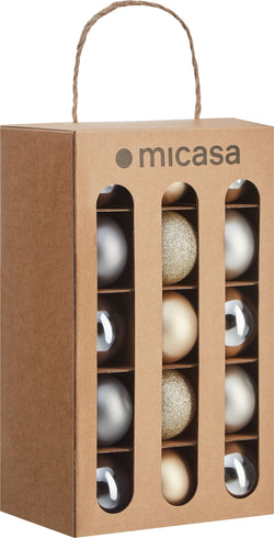 KAI Set di palline 30 p. - Oro, Grigio / D: 6 cm