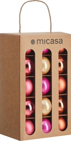 Kai Set di palline 30p. - Pink, Rosso / D: 6 cm