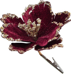 NOEMI Blüte Clip - Bordeaux / B: 15 cm x H: 13 cm