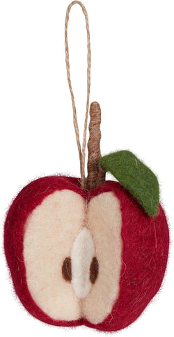 APPLE Décorations à suspendre - Rouge / L: 8.0 cm x H: 9.0 cm