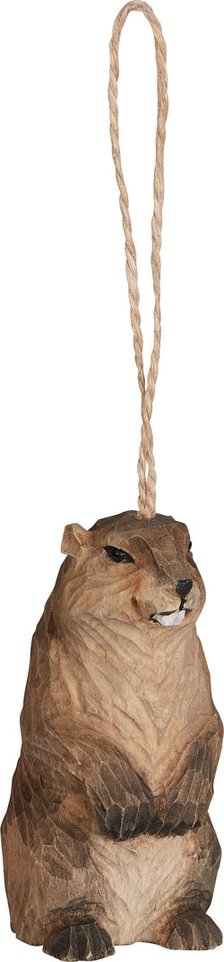 MURMELI Figurine en bois - Marron claire / L: 5.5 cm x P: 4.0 cm x H: 9.0 cm