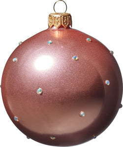 POLLY Boule en verre - Rose / D: 8.0 cm
