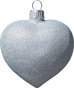 HEART Figurines en verre - Argent / L: 6.0 cm