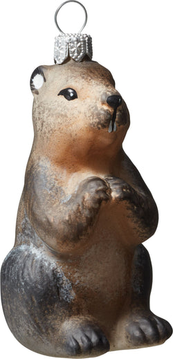 MURMELI Figurine en verre - Marron / H: 8.0 cm