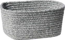 JULIO Korb - Grau / B: 25.0 cm x T: 35.0 cm x H: 16.0 cm
