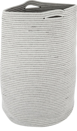 CELIA Wäschekorb grau - Grau / H: 57.0 cm