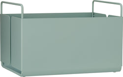 NIKLAS Panier en métal - Vert clair / L: 18.0 cm x P: 25.0 cm x H: 16.3 cm