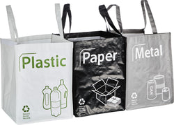 GARBAGE Recyclingtasche - Grau / B: 30.0 cm x T: 30.0 cm x H: 39.5 cm