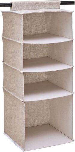 BIANCA Hängeaufbewahrung - Beige / B: 33.0 cm x T: 33.0 cm x H: 82.0 cm