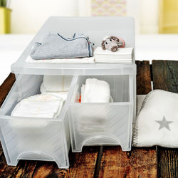 FRONTBOX Aufbewahrungsbox - Transparent / B: 34.0 cm x T: 44.0 cm x H: 20.0 cm