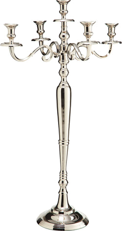 Bougeoir - Argent / H: 100.0 cm