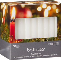 Bougies de sapin 40 p. - Blanc / H: 9.6 cm x D: 1.3 cm