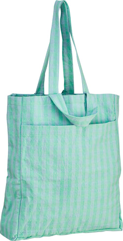 SO-VICHY EINKAUFSTASCHE GRS GRUEN/BLAU - Hellblau, Hellgruen / B: 35.0 cm x T: 11.0 cm x H: 43.0 cm