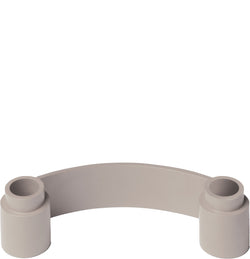 HOMEWORKS Bougeoir - Beige / L: 19.0 cm x P: 7.0 cm x H: 5.0 cm
