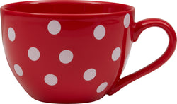 DOTS XXL Tazza - Rosso / Bianco / L: 16.5 cm x P: 12.5 cm x A: 8.8 cm