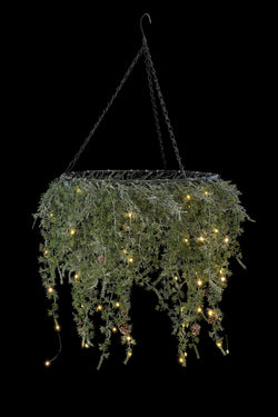 PINE WREATH LED luminoso - Verde / L: 11.0 cm x A: 40.0 cm