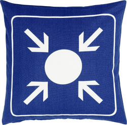 SE PICTO TREFFPUNKT Kissen 45x45cm, blau - Blau / B: 45.0 cm x H: 45.0 cm