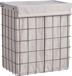 NIKA Panier à linge - À carreaux / L: 35.0 cm x P: 54.0 cm x H: 60.0 cm