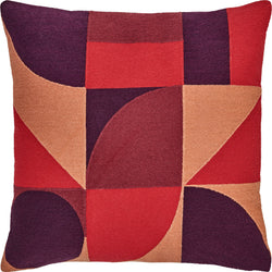 RYAN Zierkissen - Rot / B: 45.0 cm x H: 45.0 cm