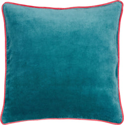 VELVET Zierkissen - blau / B: 50.0 cm x H: 50.0 cm