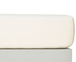 Lenzuolo con angoli in jersey CARLOS II - L: 90,0 cm x A: 200,0 cm / Ecrù