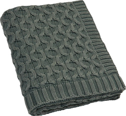 ABELIA Couverture - Dunkelgrün / L: 130.0 cm x H: 170.0 cm