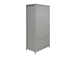 LUNA Schrank 2 türig Grau - Grigio / L: 101.0 cm x P: 55.0 cm x A: 190.0 cm
