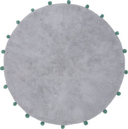 TONIO Kinderteppich - grau / T: 1.0 cm x D: 120.0 cm