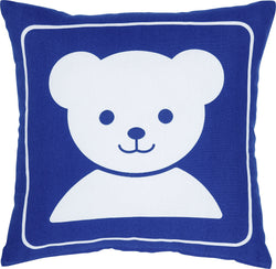 SE-PICTO Kissen Teddy 45x45cm - Blau / B: 45.0 cm x H: 45.0 cm