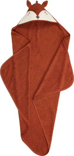 BORJA Asciugamano in spugna con cappuccio - Ruggine / P: 100.0 cm x A: 100.0 cm