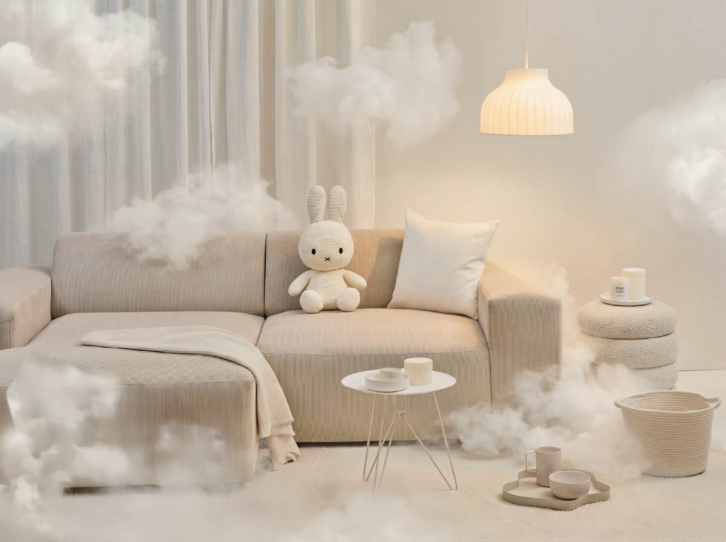 Wohninspiration in der Trendfarbe Cloud Dancer bei micasa