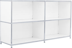 FLEXCUBE Sideboard - Weiss / B: 152.0 cm x T: 40.0 cm x H: 80.5 cm