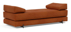Canapé-lit LOVISA - orange / L : 200 x P : 84 x H : 82 cm