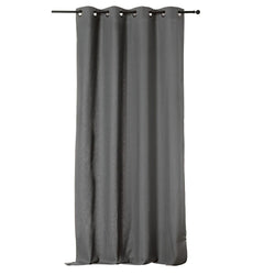 OSCUR Fertigvorhang blickdicht - Grau / B: 145.0 cm x H: 260.0 cm