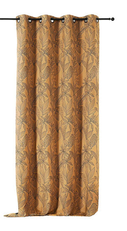KERALA Fertigvorhang blickdicht - Braun / B: 140.0 cm x H: 260.0 cm