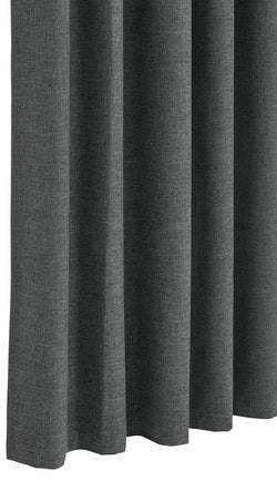 Rideau prêt à poser NOELLE occultant - L : 150,0 cm x H : 270,0 cm / Gris foncé
