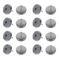 Patins pour parquet Fix-O-Moll avec vis 5 mm / Ø 28 mm - Lot de 16 patins - H : 5,0 mm x D : 28,0 mm / Beige