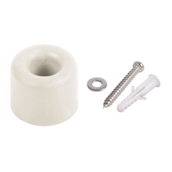 Butée de porte Fix-O-Moll avec vis, Ø 40 mm - 1 butée de porte - D : 40,0 mm / Blanc