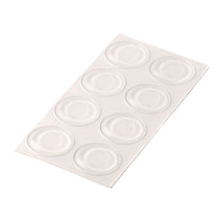 Fix-O-Moll - Patins antidérapants et antibruit 1,9 mm / Ø 19 mm - Lot de 8 patins antidérapants et antibruit - H : 1,9 mm x D : 19,0 mm / Transparent