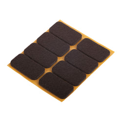 Fix-O-Moll Filzgleiter 3 mm / 36 x 22 mm 8 x Filzgleiter - B: 36.0 mm x T: 22.0 mm x H: 3.0 mm / Braun