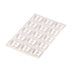Fix-O-Moll Antiscivolo e insonorizzante 3,1 mm / 13 x 13 mm, confezione da 15 pezzi - L: 13,0 mm x P: 13,0 mm x A: 3,1 mm / Trasparente